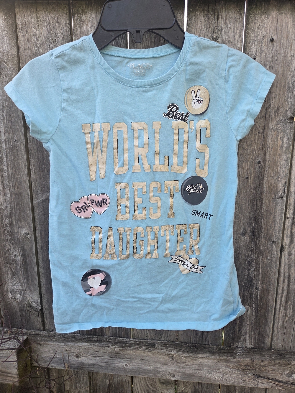Childrens Place Light Blue 'World's Best Daughter' Graphic Tee